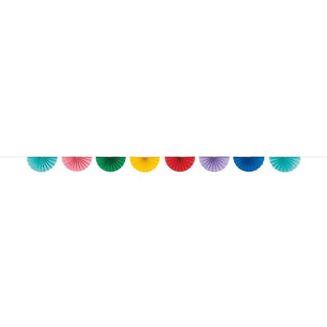 Colourful Scalloped Paper Fan Garland