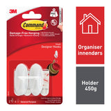 Command Small white general Hook 2PK