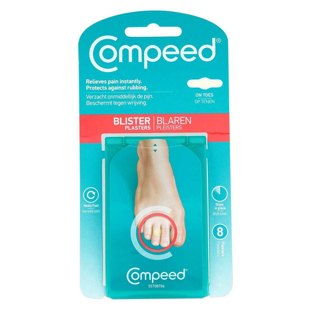 Compeed Hydrocolloid Blister Plaster for Toes - Pack of 8