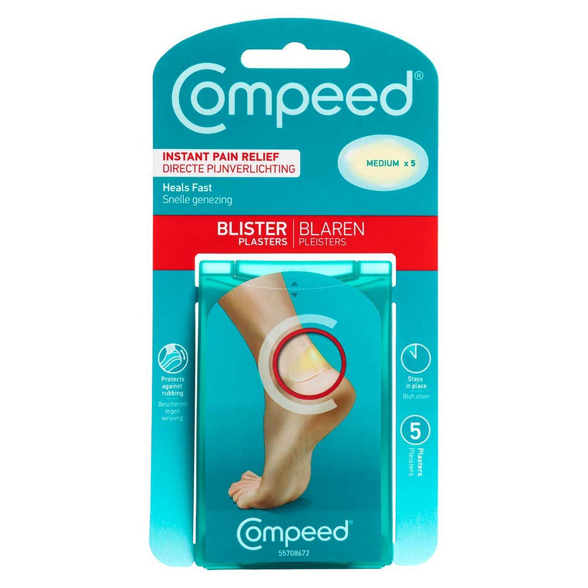 Compeed Hydrocolloid Blister Plaster Medium - Pack of 5