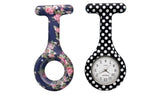 Constant Nurses' Polka Dot and Blue Floral FOB Watch