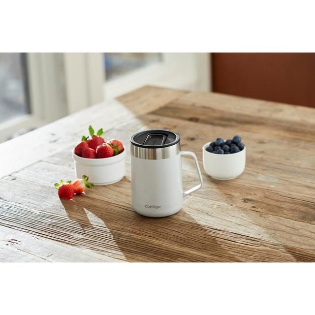 Contigo Streeterville Salt White Stainless Steel Desk Mug   420ml