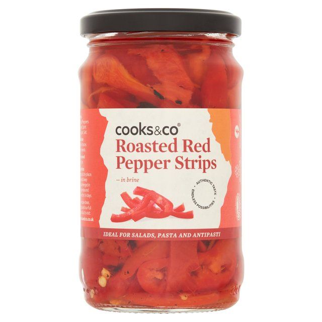 Cooks & Co Roasted Red Pepper Strips   300g