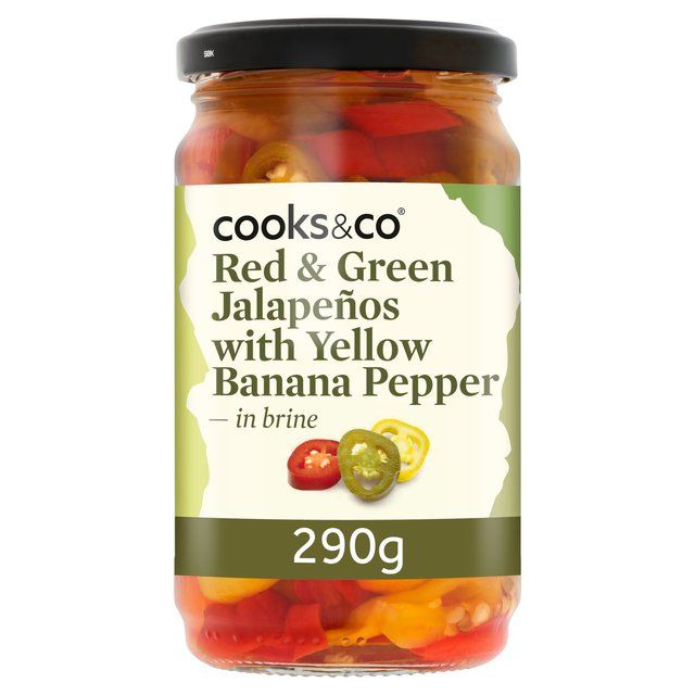 Cooks & Co Tri-Colour Jalapeno Slices   290g