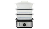 Cookworks FS1400-GS 3 Tier Steamer - Stainless Steel