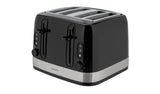 Cookworks Illuminated 4 Slice Toaster - Black