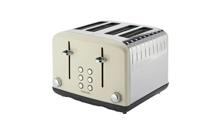 Cookworks Pyramid 4 Slice Toaster - Almond