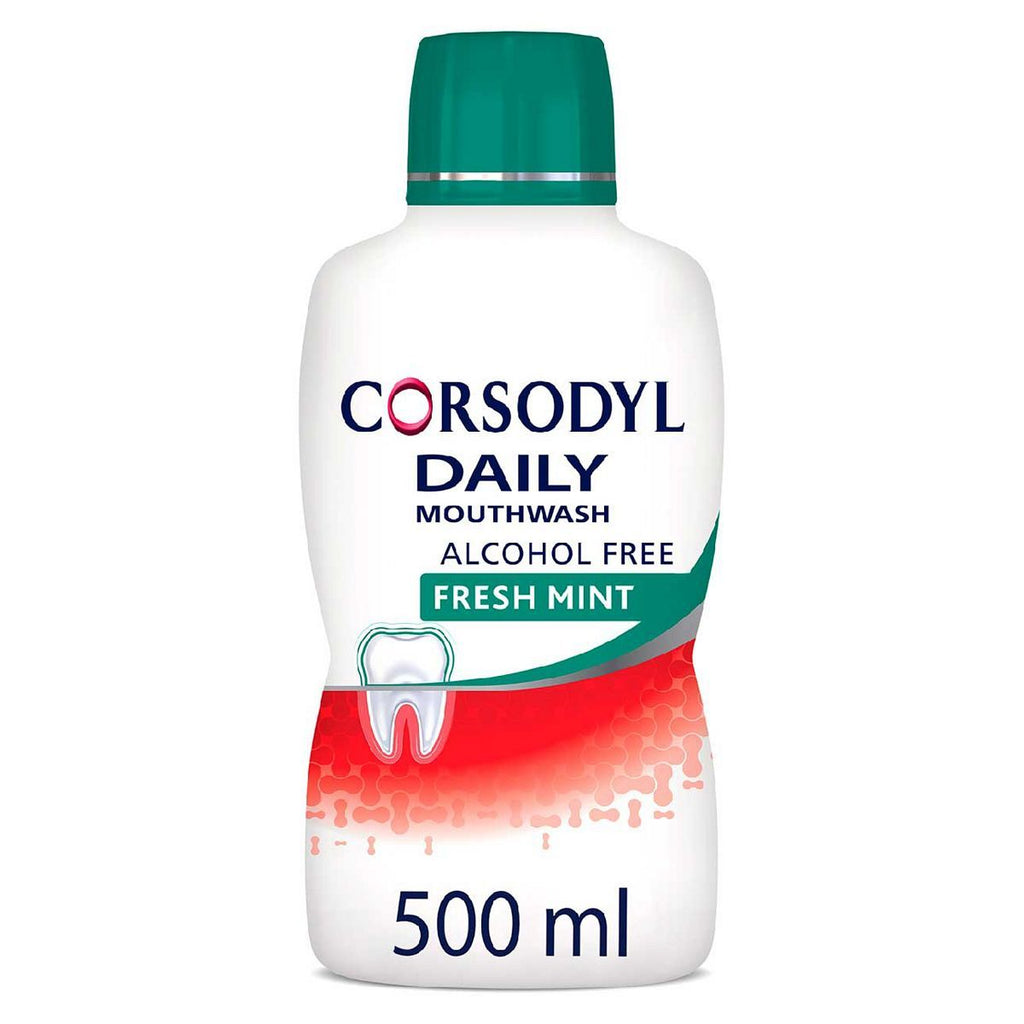 Corsodyl Daily Gum Care Mouthwash Alcohol Free Fresh Mint 500ml