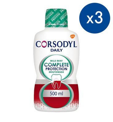 Corsodyl Daily Mild Mint Complete Protection Mouthwash Bundle