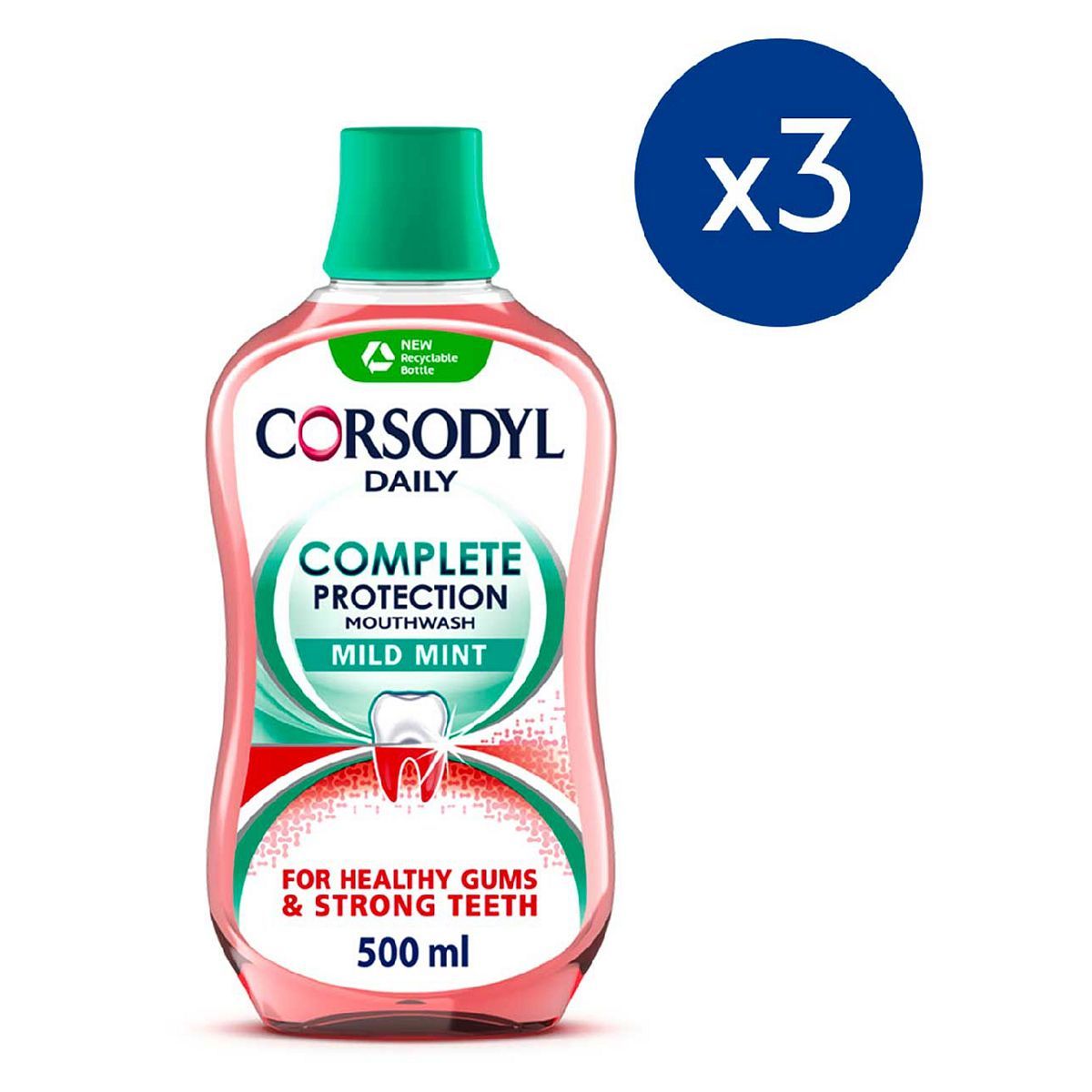 Corsodyl Daily Mild Mint Complete Protection Mouthwash Bundle