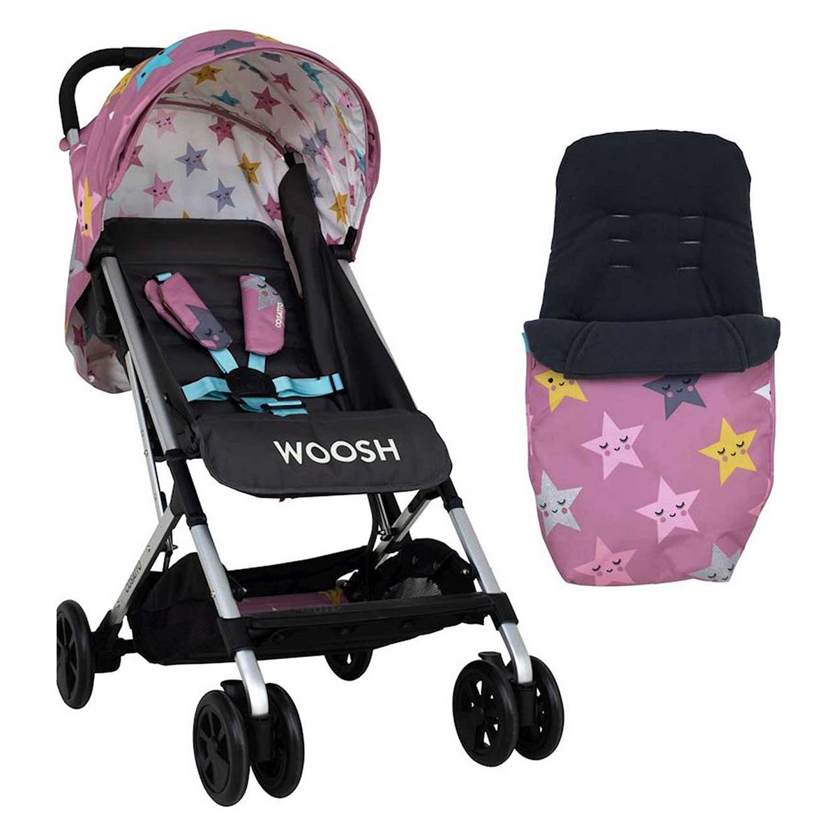 Cosatto Woosh Stroller Happy Stars (With Footmuff)