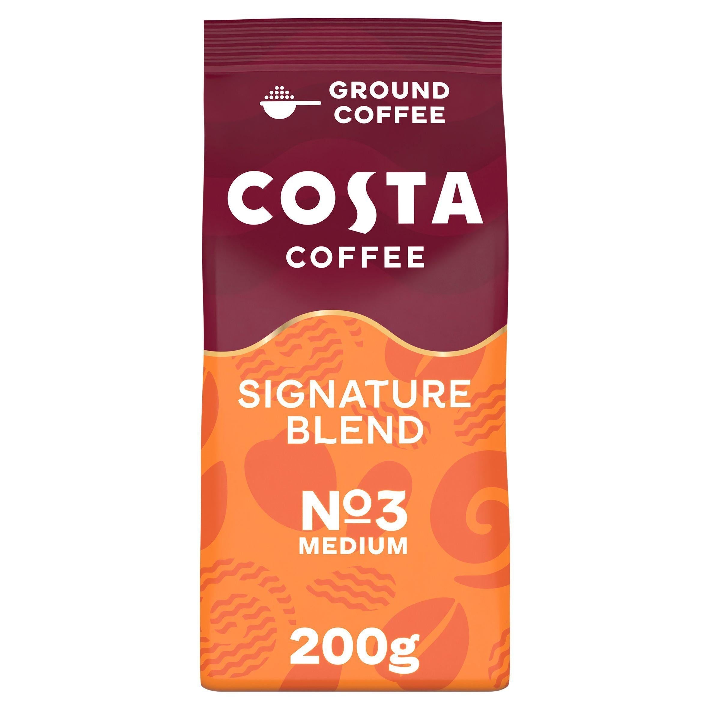 Costa Coffee Mocha Italia Signature Blend Ground for Cafetiere &amp;amp; Filter 200g