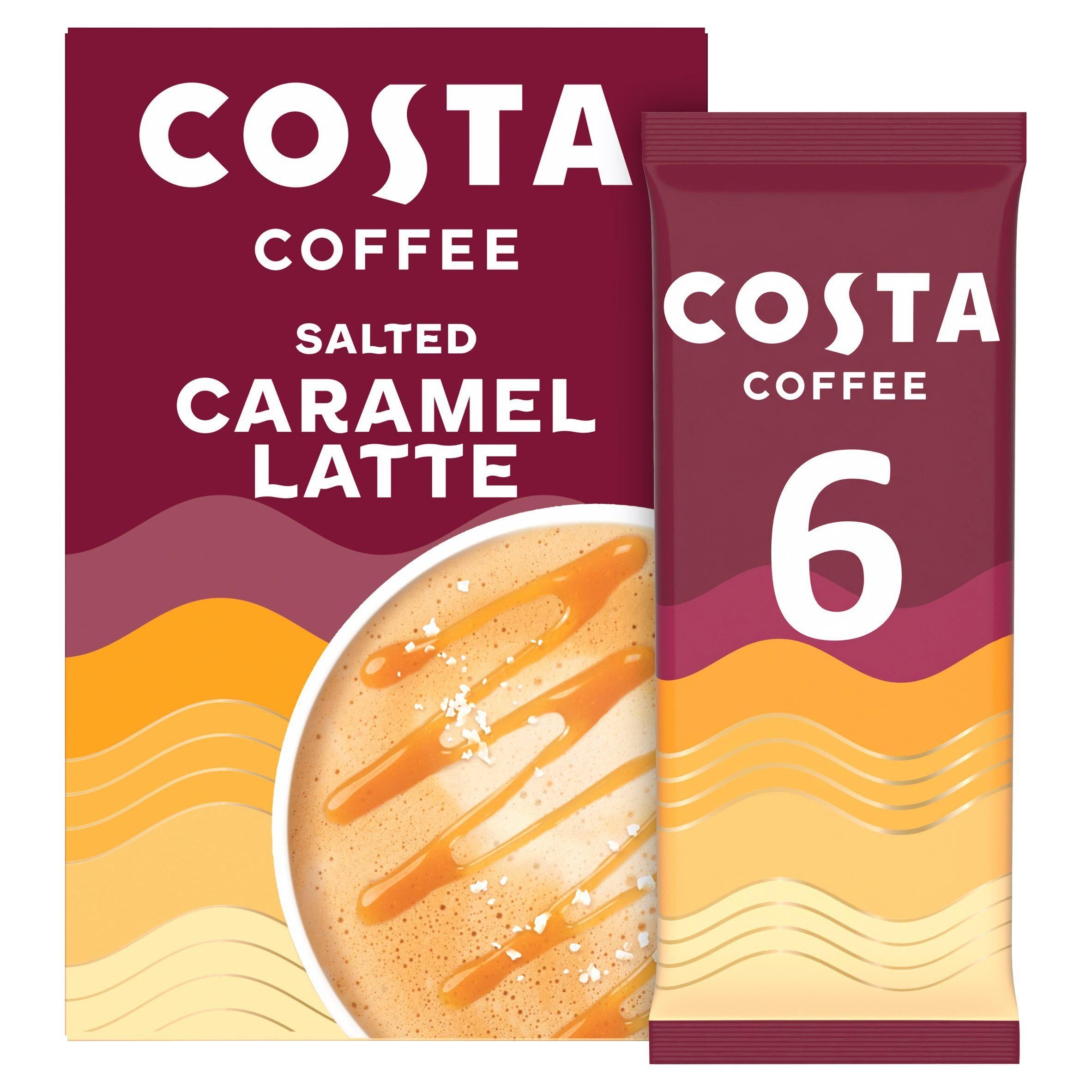 Costa Coffee Salted Caramel Latte Sachets Drinks 6x17g