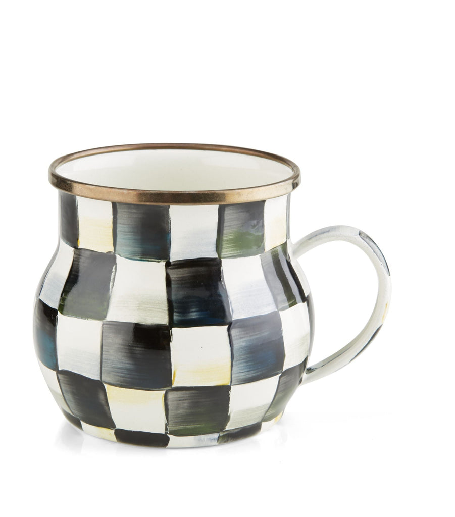 Courtly Check Enamel Mug