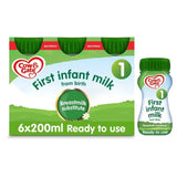 Cow &amp;amp; Gate 1 First Baby Milk Formula Liquid from Birth Multipack    6 x 200ml