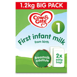 Cow &amp;amp; Gate 1 First Baby Milk Formula Powder From Birth Big Pack 1.2kg