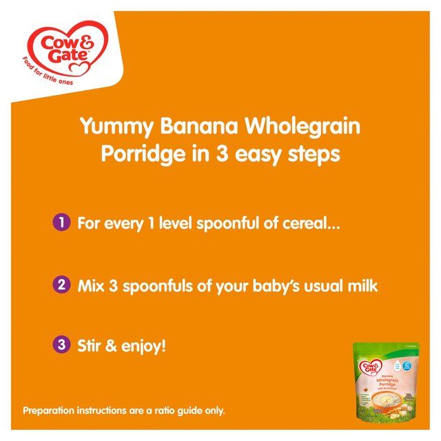 Cow &amp;amp; Gate Banana Wholegrain Porridge Baby Cereal   200g