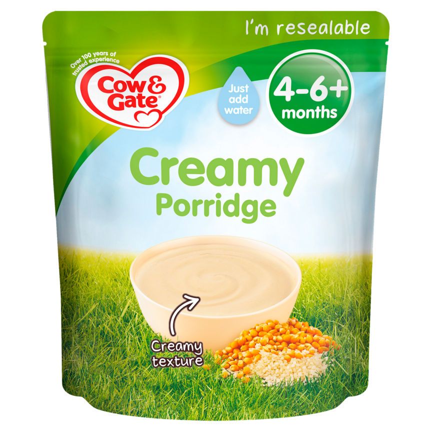 Cow & Gate Creamy Porridge Baby Cereal 4-6+ Months