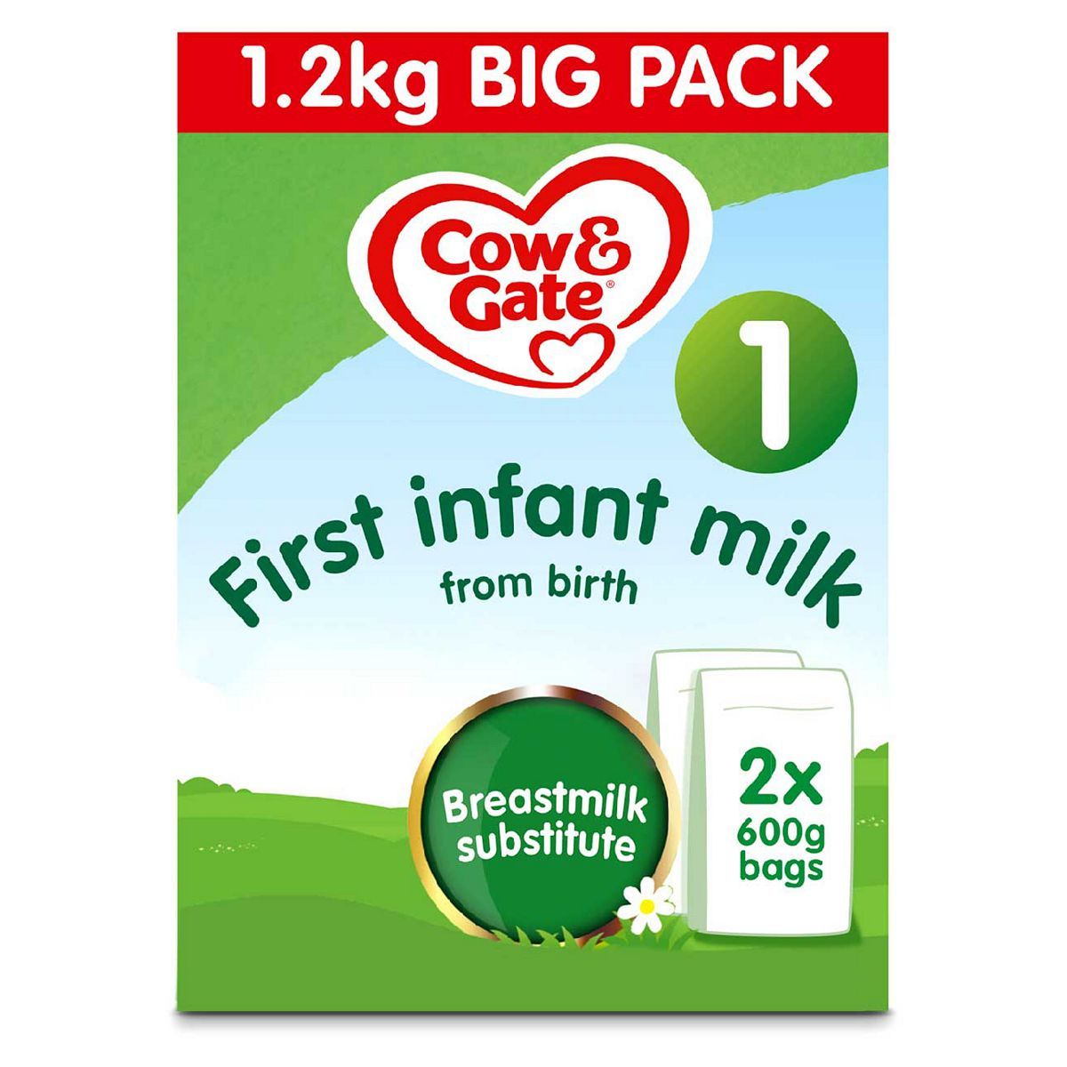 Cow &amp;amp; Gate First Infant Milk Big Pack 2 x 600g