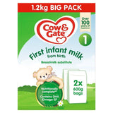 Cow &amp;amp; Gate First Powder Milk Maxi Pack   2 x 600g