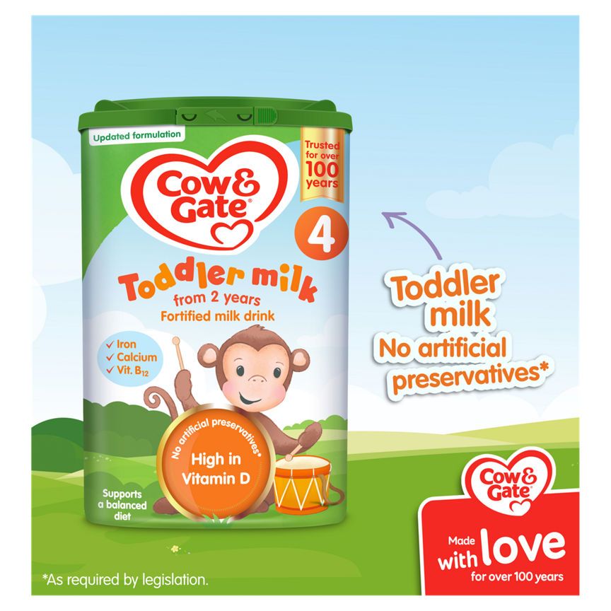 Cow & Gate Toddler Milk 4 Fortified Milk Drink from 2 Years