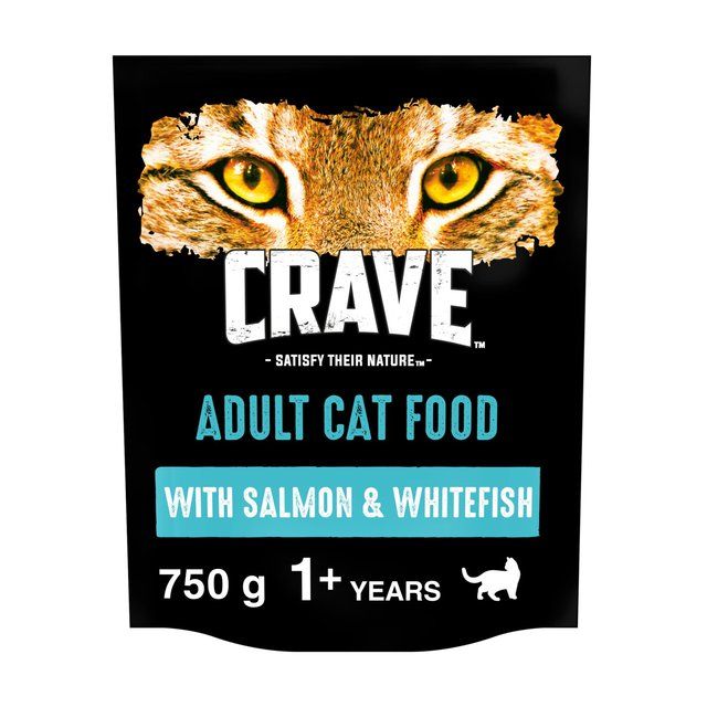 Crave Natural Grain Free Adult Dry Cat Food Salmon &amp;amp; Whitefish    750g