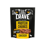 Crave Natural Grain Free Protein Chunks Adult Dog Treat Chicken 55g