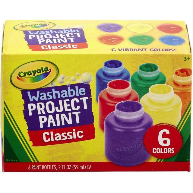 Crayola 6 Washable Kids Paint   6 per pack