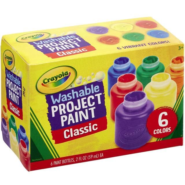 Crayola 6 Washable Kids Paint   6 per pack