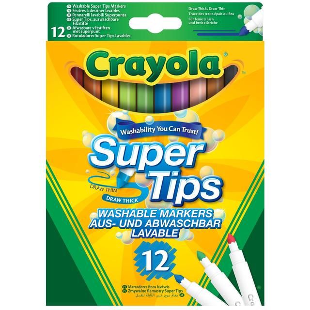 Crayola Bright Supertips   12 per pack