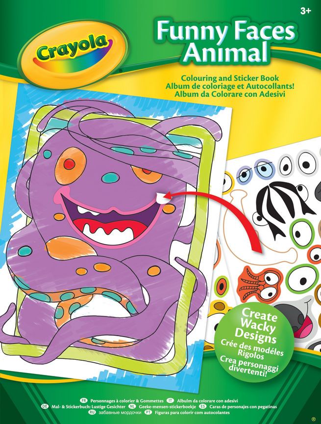 Crayola Funny Faces Sticker Book CDU