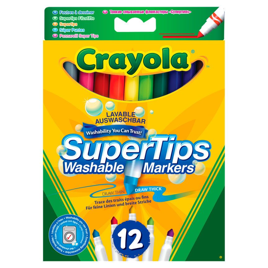 Crayola Super Fibre Tip Washable Marker Pens Pens