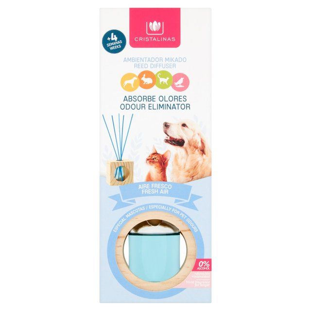 Cristalinas Pet Odour Eliminator Reed Diffuser Fresh Air