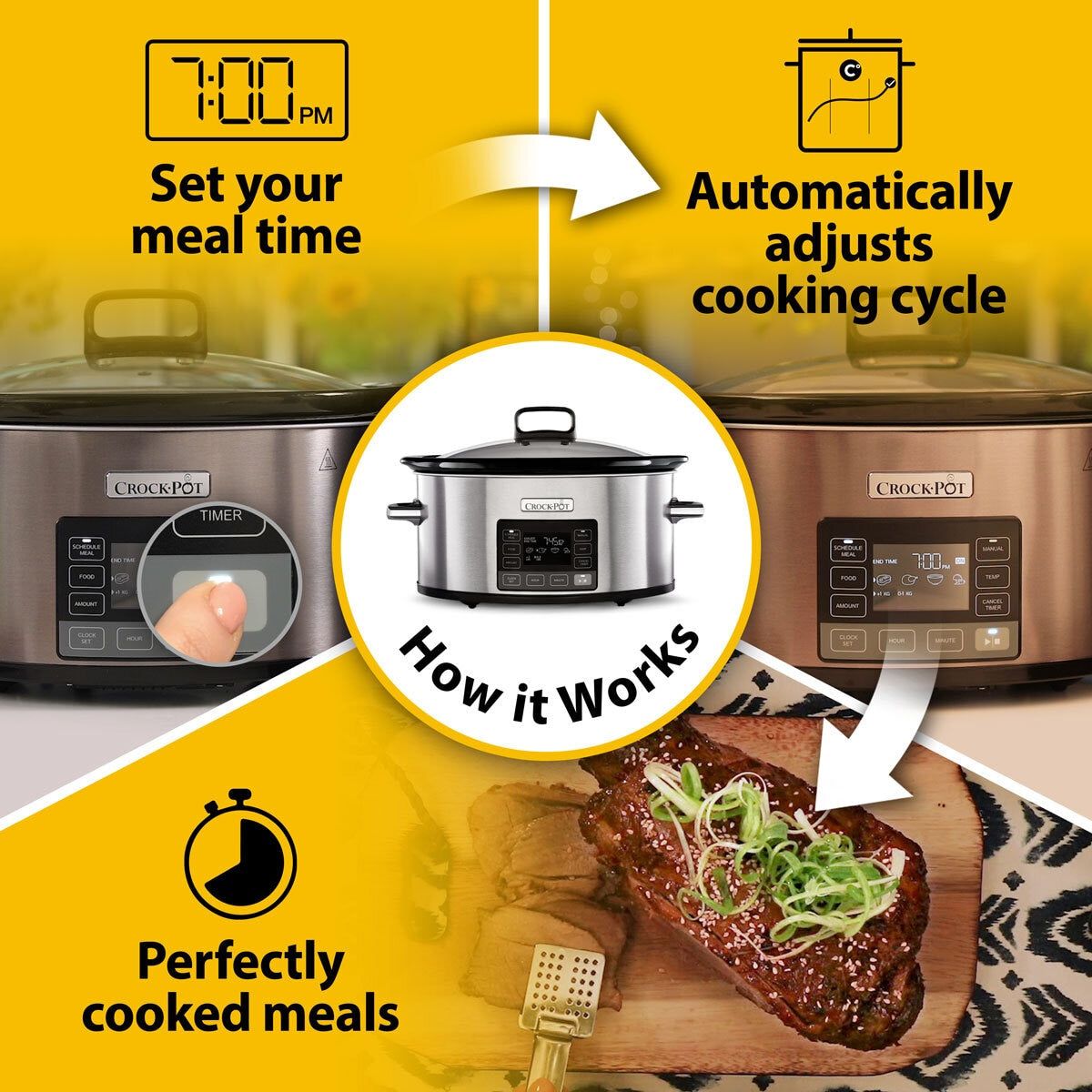 Crockpot TimeSelect 5.6L Digital Slow Cooker CSC066