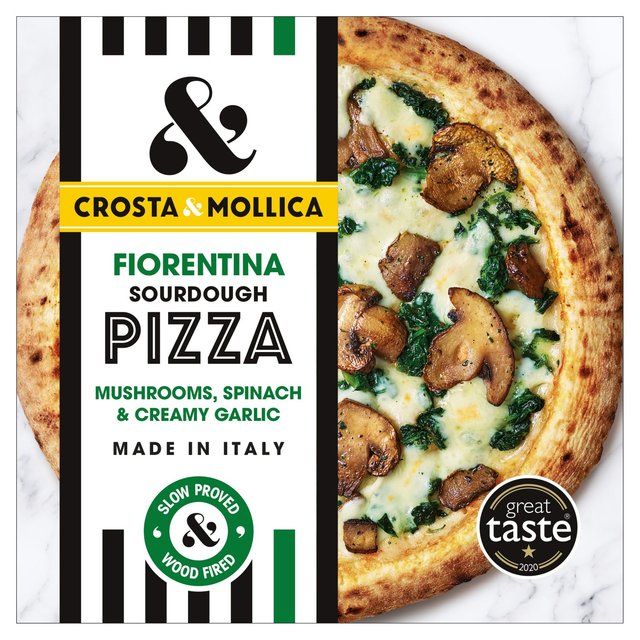 Crosta &amp;amp; Mollica Fiorentina Sourdough Pizza with Mushrooms &amp;amp; Spinach   443g