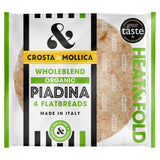 Crosta &amp;amp; Mollica Piadina Organic Wholeblend Italian Flatbreads Wraps x4 300g