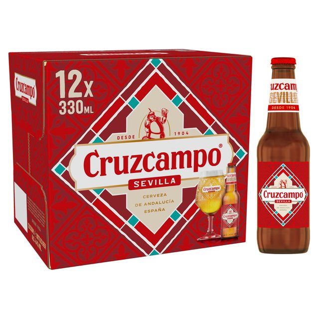 Cruzcampo Lager Beer Bottles   12 x 330ml