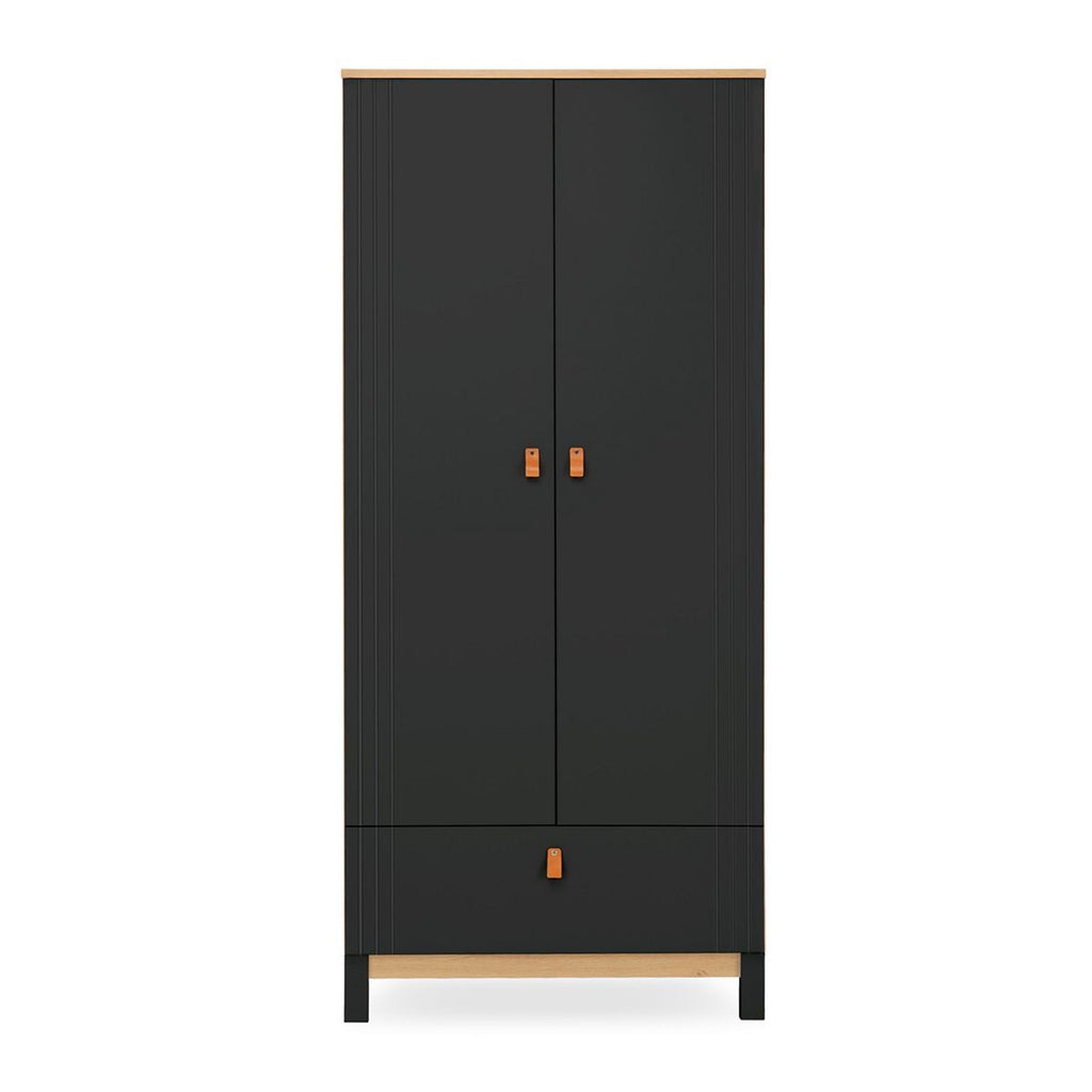 CuddleCo Rafi Nursery Wardrobe - Oak and Black