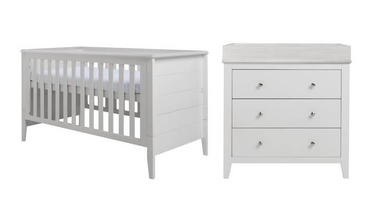 Cuggl Canterbury 2 Piece Nursery Furniture Set - Light Grey