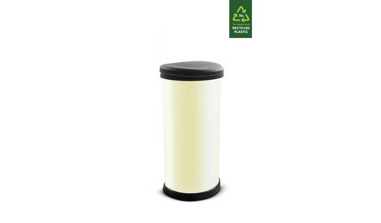 Curver 40 Litre Touch Top Kitchen Bin - Ivory