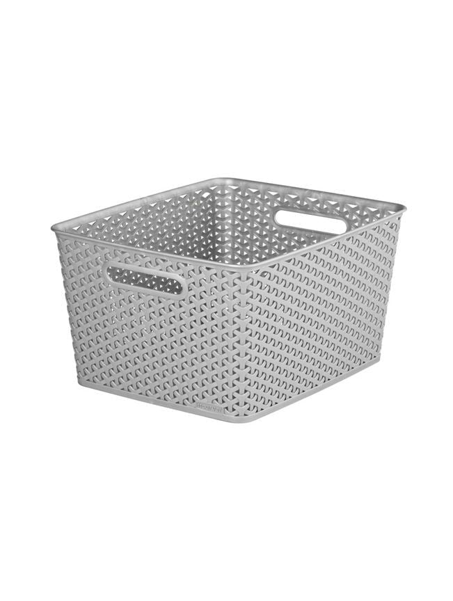 Curver Large 18L My Style Large Rectangular Grey Storage Basket