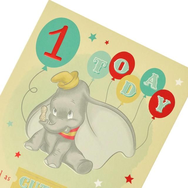 Cute Elephant 1st Birthday Card