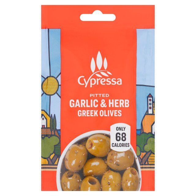 Cypressa Garlic & Herb Pitted Greek Olives   50g