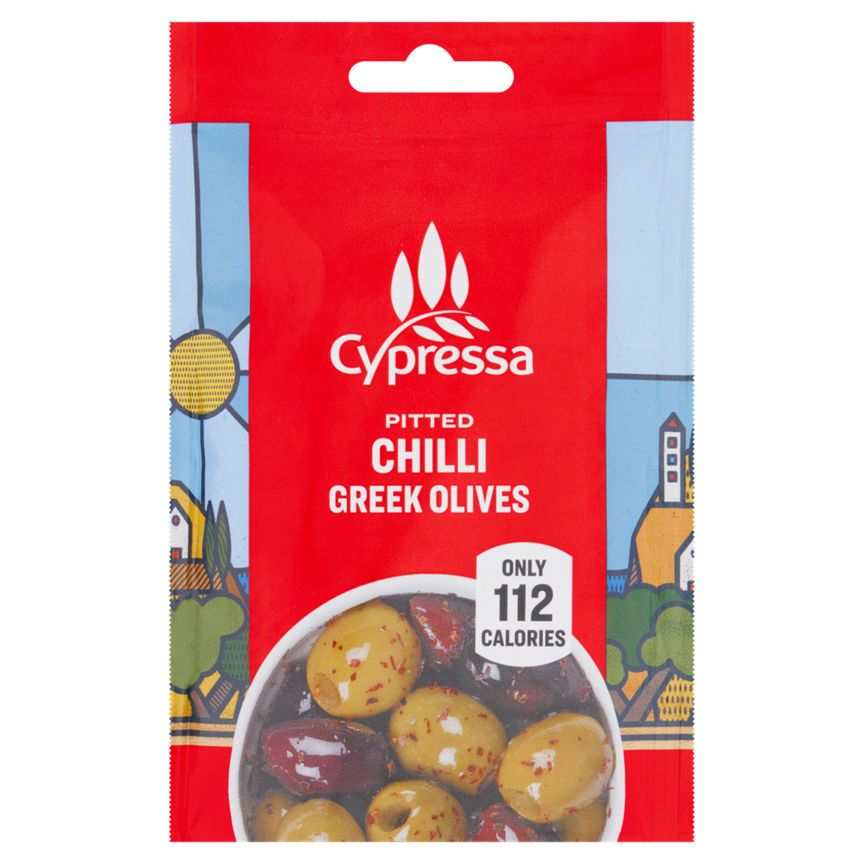 Cypressa Pitted Chilli Greek Olives 50g