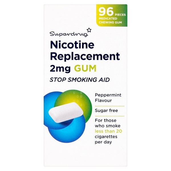 Superdrug 2mg Nicotine Gum X 96 GOODS Superdrug   