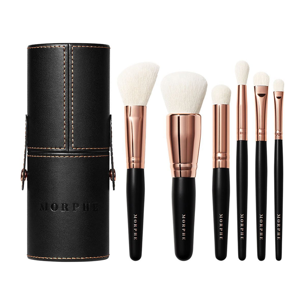 Morphe Rose Away 6 Piece Travel Brush Set