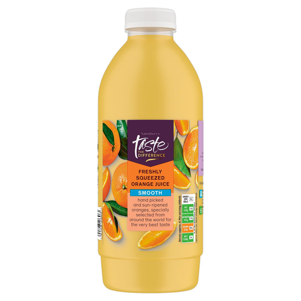 Sainsbury's Freshly Squeezed Smooth Orange Juice, Taste the Difference 1L