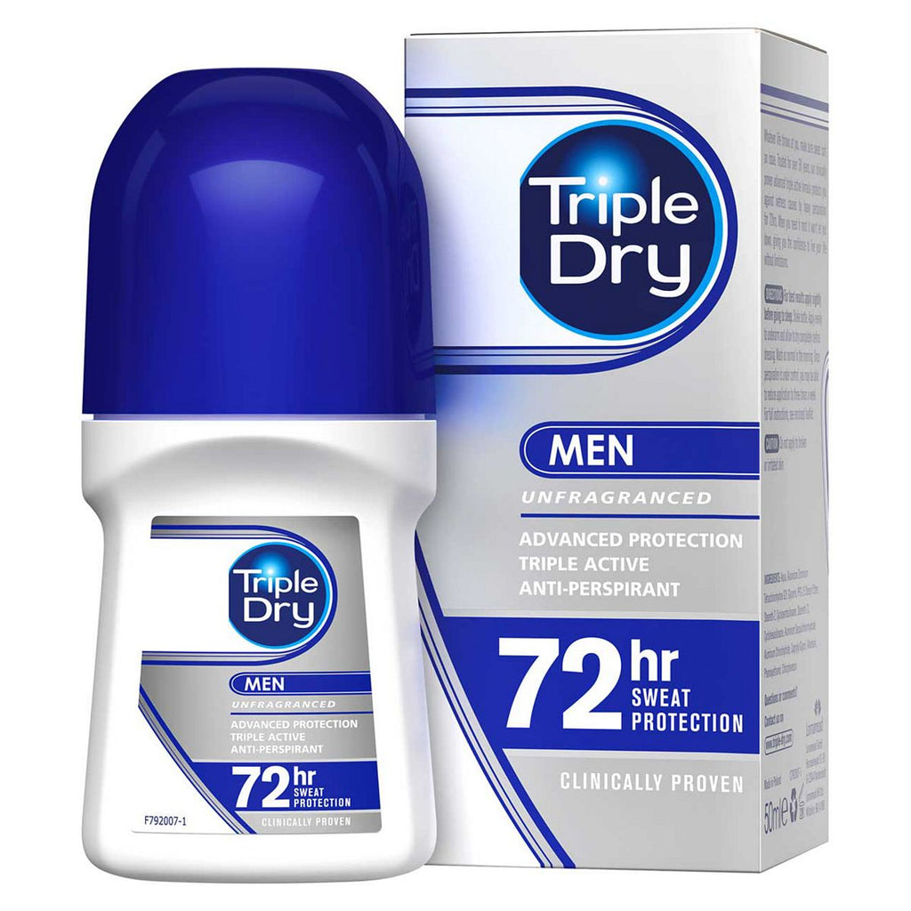 Triple Dry Men's Anti Perspirant Roll On 50ml