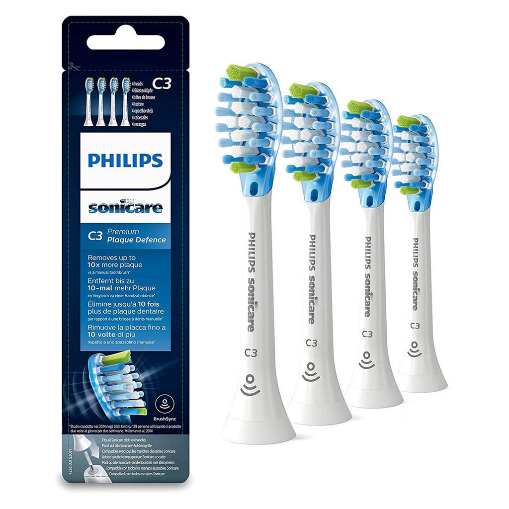 Philips Sonicare Premium Plaque Defence BrushSync Enabled Replacement Brush Heads - 4pk White HX9044/17