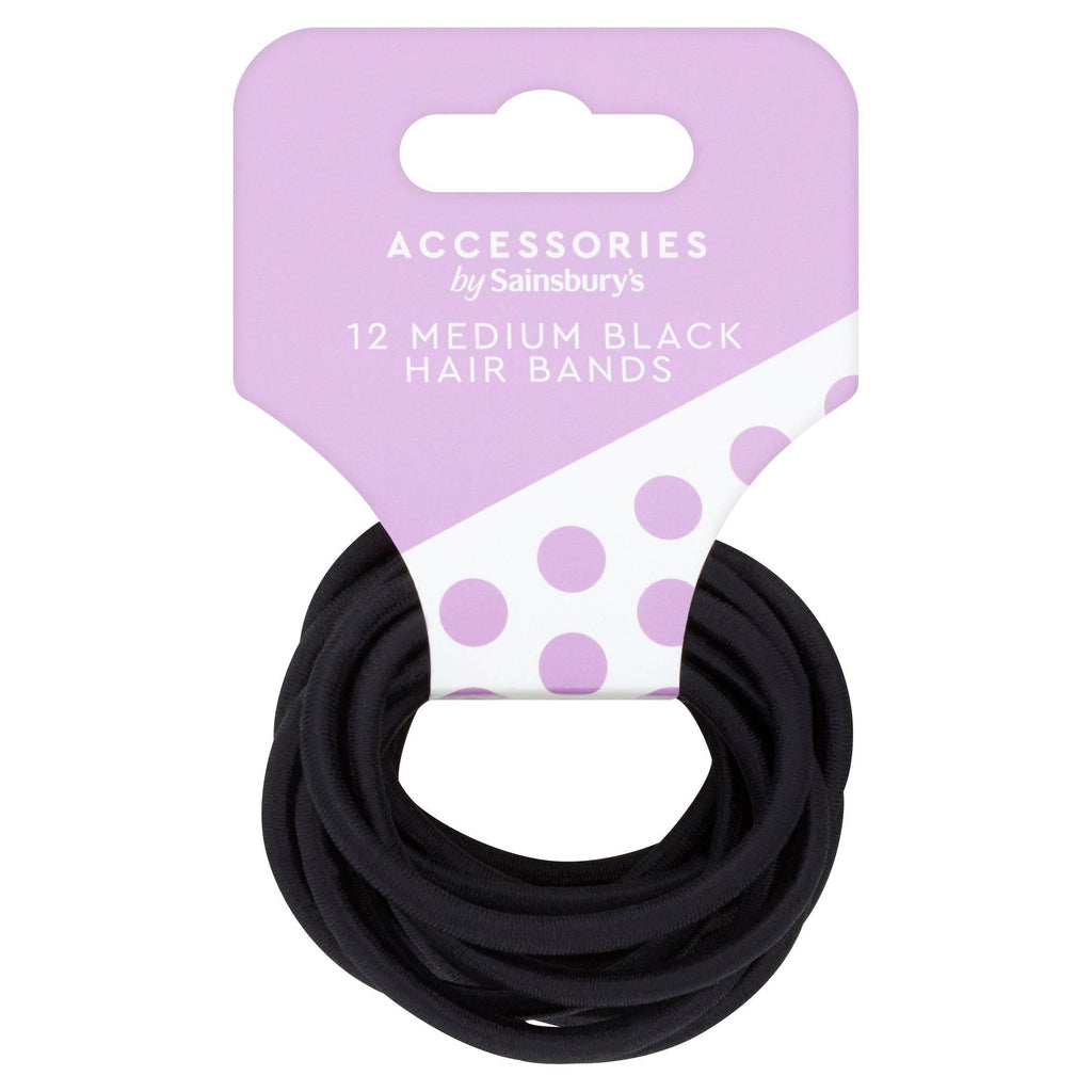 Sainsbury's Pony Bands Medium Black x12